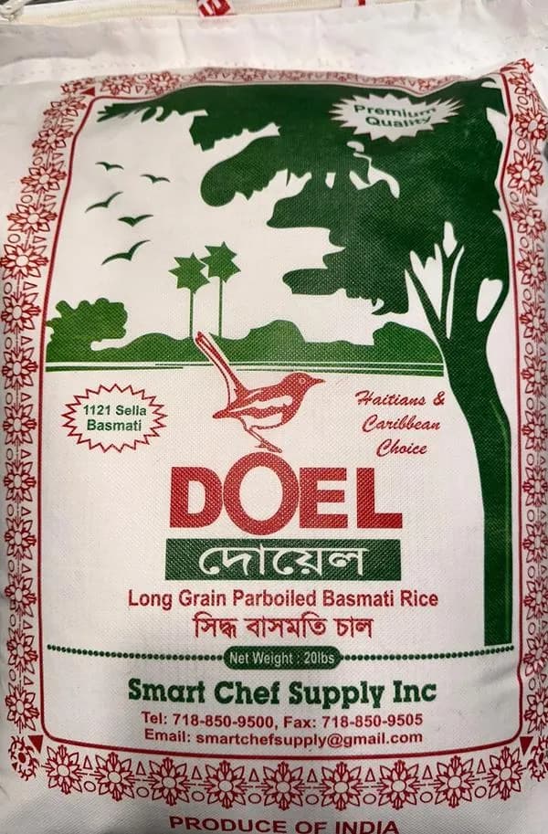 Doel Long Grain Parboiled Basmati Rice 20lb