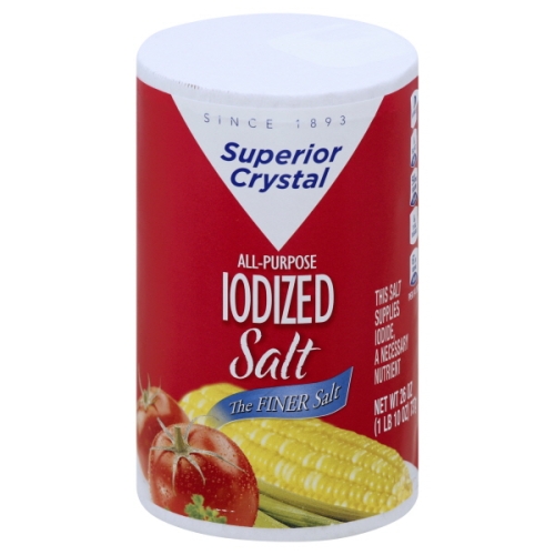 Superior Crystal Iodized Salt 26 oz