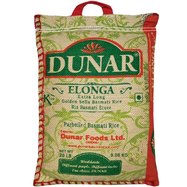 DUNAR ELONGA Creamy Parboiled Basmati Rice 20lb