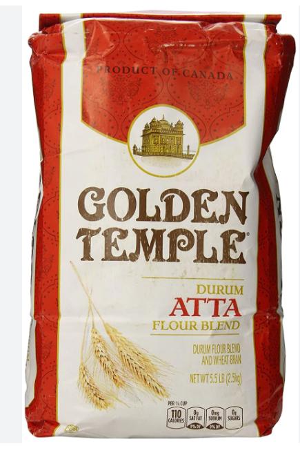 Golden Temple Whole Wheat Atta 5.5lbs