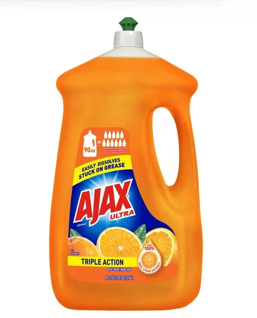 AJAX Ultra Triple Action Liquid Dish Soap 90fl oz