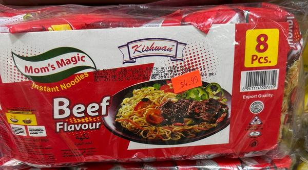 Kishwan Instant Noodles Beef Flavor 8 Pack