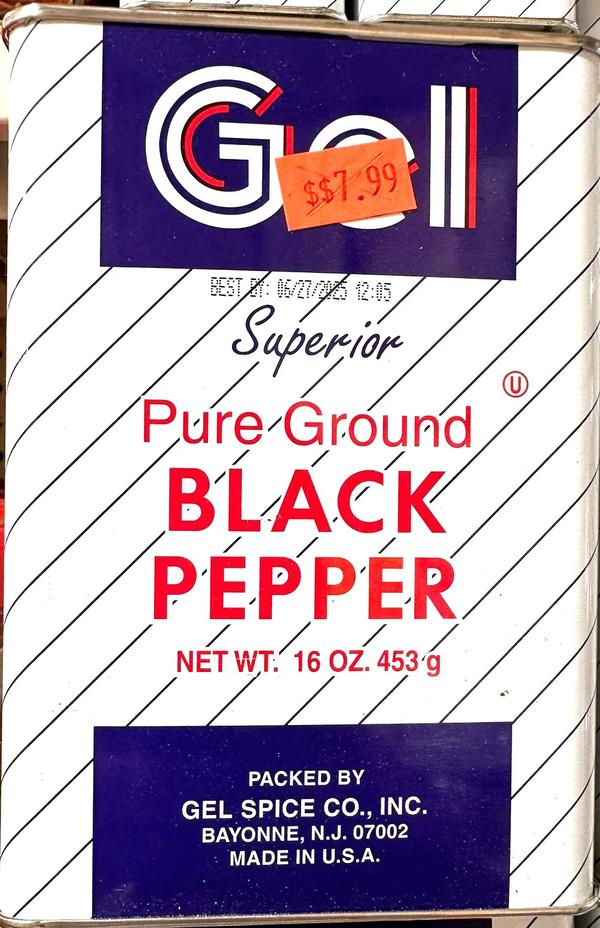 Gel Superior Pure Ground Black Pepper 16oz